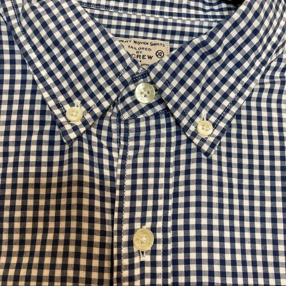J. Crew Micro Checked long Sleeve Button Down Men’s Shirt Sz XL - Picture 9 of 13